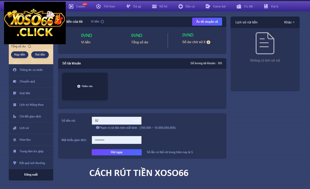 rút tiền xoso66